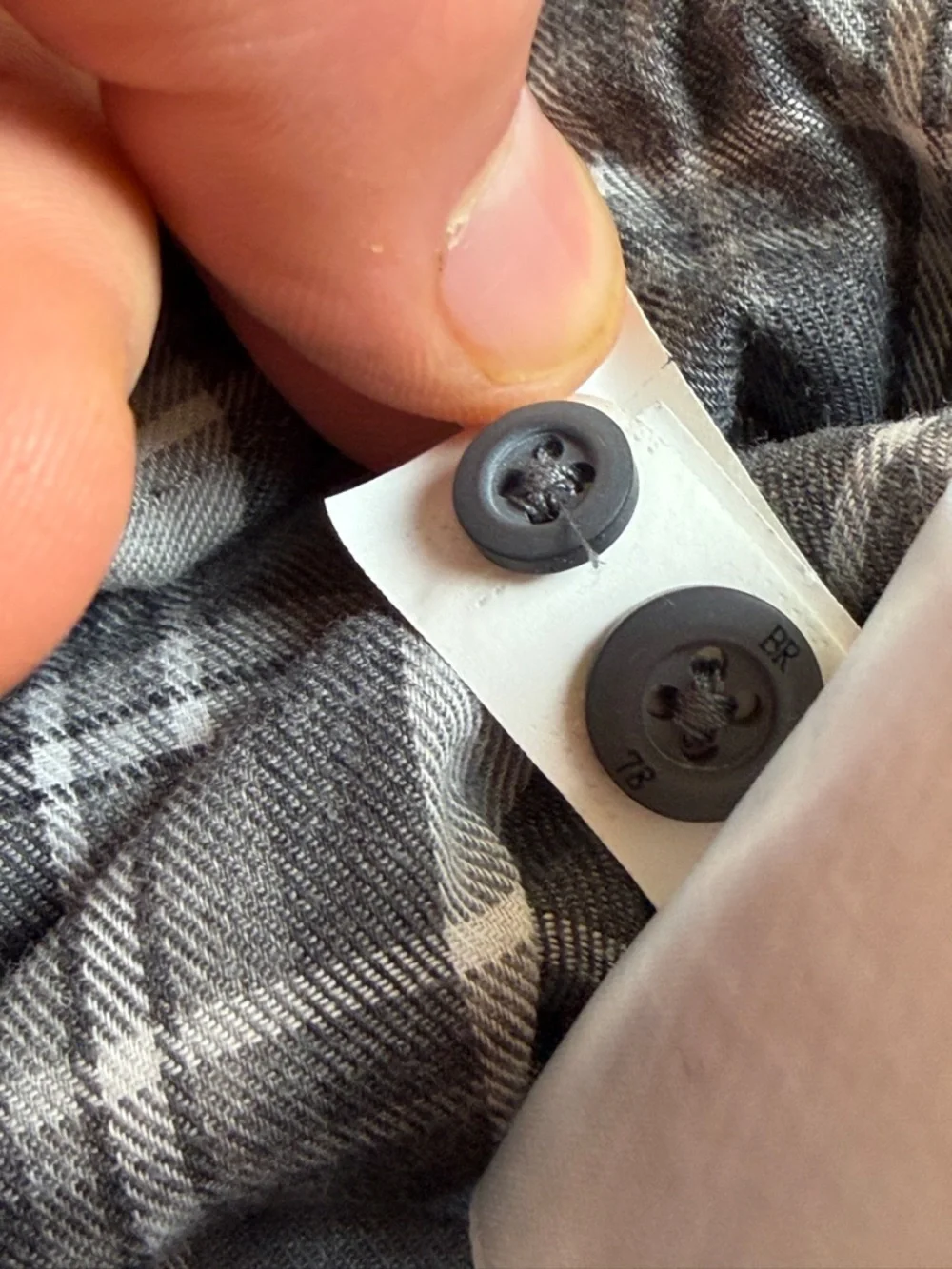 Banana Republic Gray and White Plaid‎ Casual Button-Down Shirt
